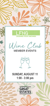 Wine Club Exclusive Event | August 11, 1:00-3:00pm